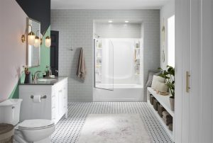 clean organized bathroom image - home inspection Seattle
