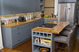 wooden kitchen top and table